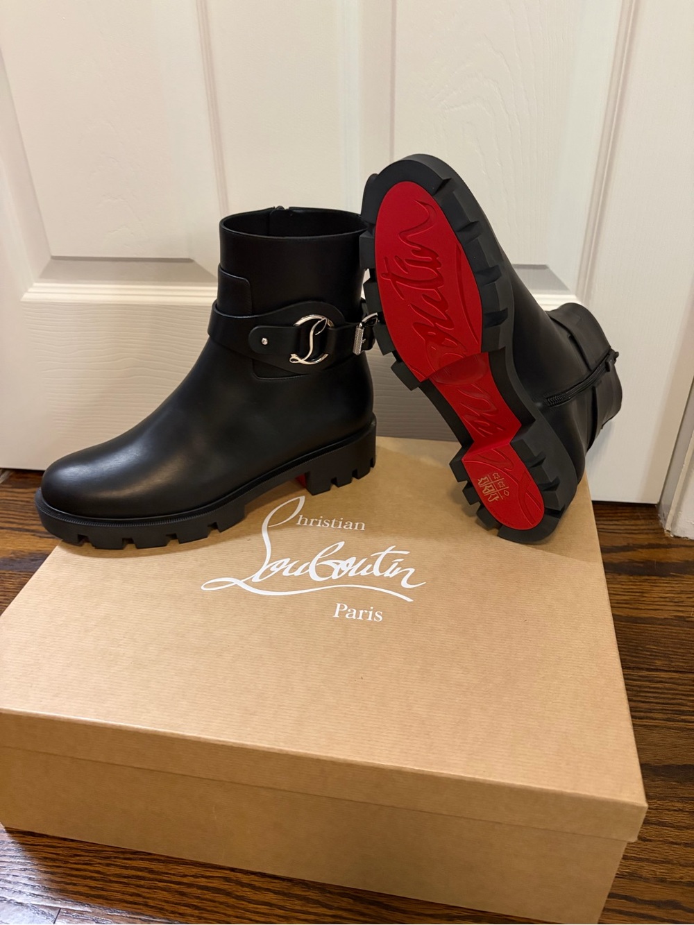 Christian Louboutin Dianouchette Lug Boots Black EU 38 - NWT